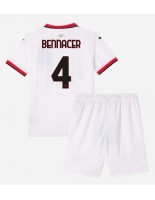 AC Milan Ismael Bennacer #4 Vieraspaita Lasten 2024-25 Lyhythihainen (+ shortsit)